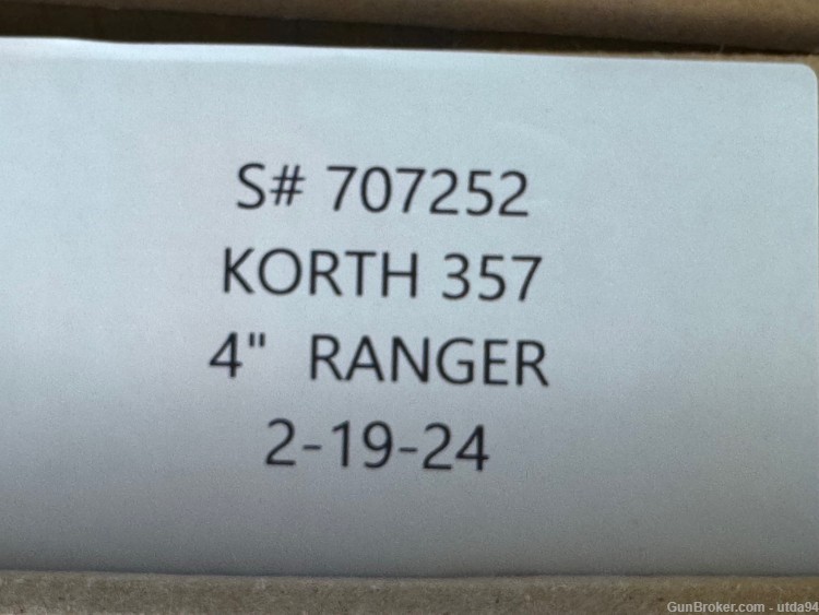 Korth Ranger Nighthawk Custom Revolver .357 4" NIB $0.01 start no reserve!-img-11