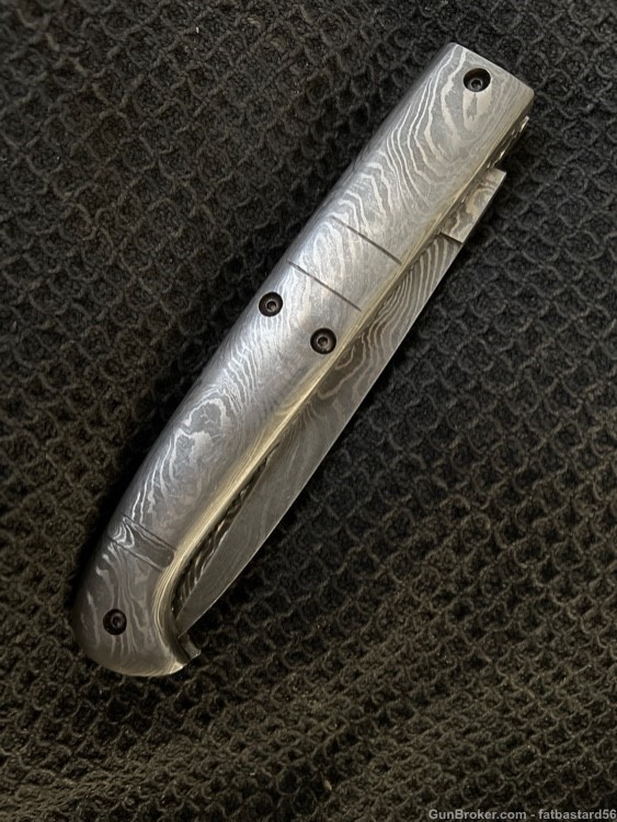 Damascus Steel custom made SWICHTBLADE Automatic Huge Knife. 12 inches -img-6
