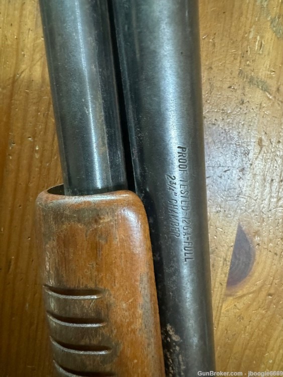 Jc Higgins (Sears) model 20 pump action 12 gauge shotgun-img-1