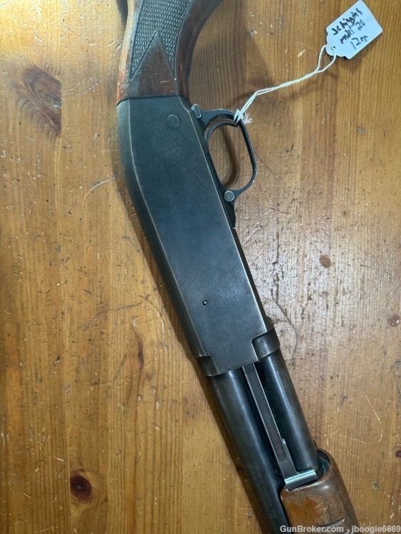 Jc Higgins (Sears) model 20 pump action 12 gauge shotgun-img-3