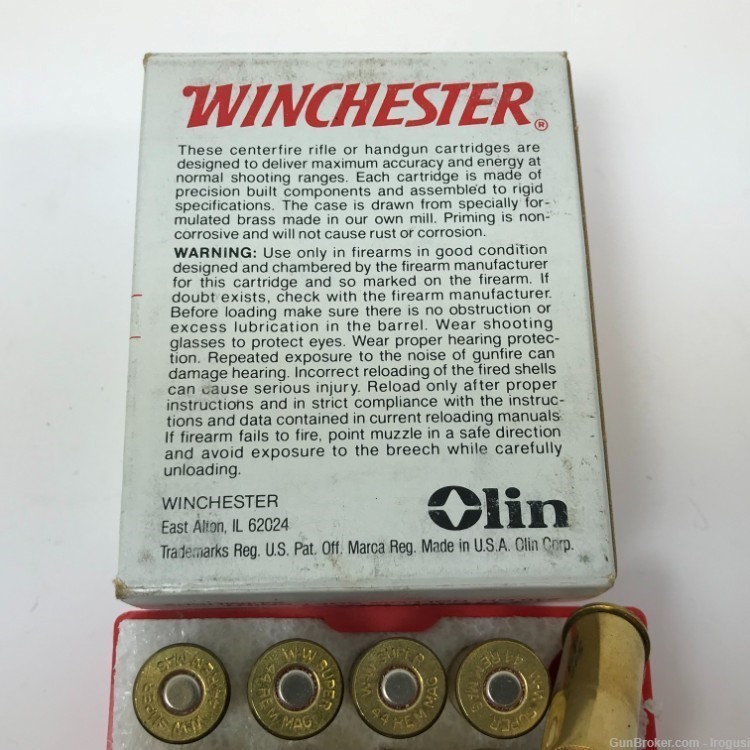 1988 Winchester .44 Rem Mag 240 Gr Hollow Soft Point FULL Vintage 1254-LX-img-4