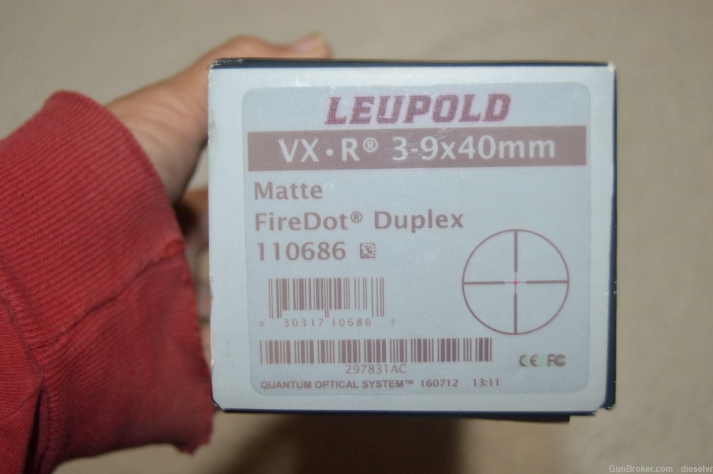 Leupold VX-R 3-9x 40mm Matte FireDot Duplex 30mm Tube Rifle Scope Lighted R-img-5