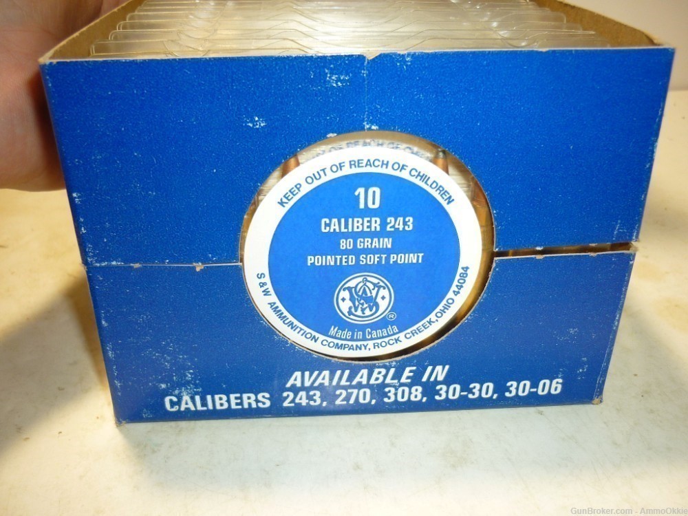 10rd - SMITH AND WESSON - 243 WIN - 80gr - MADE IN CANADA-img-9