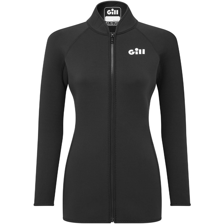 GILL Womens Pursuit Neoprene Jacket, Color: Black, Size: 6-img-0