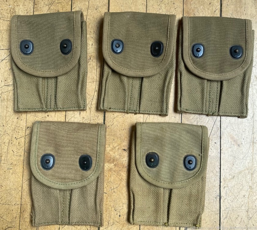 Colt 1911 Pistol WW1 Magazine Pouches, 1918 dated, Excellent to Mint-img-0