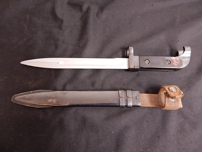 1970s Communist East German AK-47 Bayonet with Scabbard-img-0