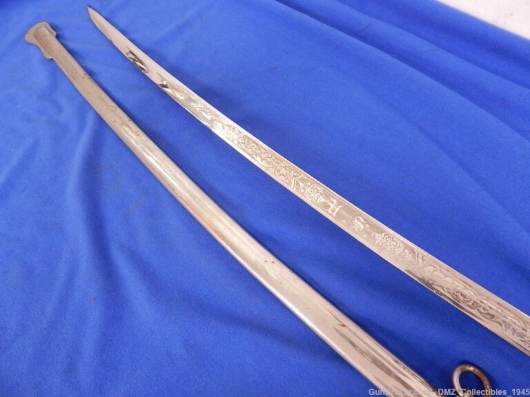 WW1 WWI US Army Officers Sword with Scabbard-img-10