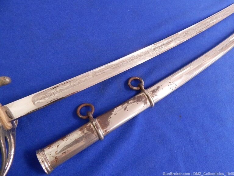 WW1 WWI US Army Officers Sword with Scabbard-img-2