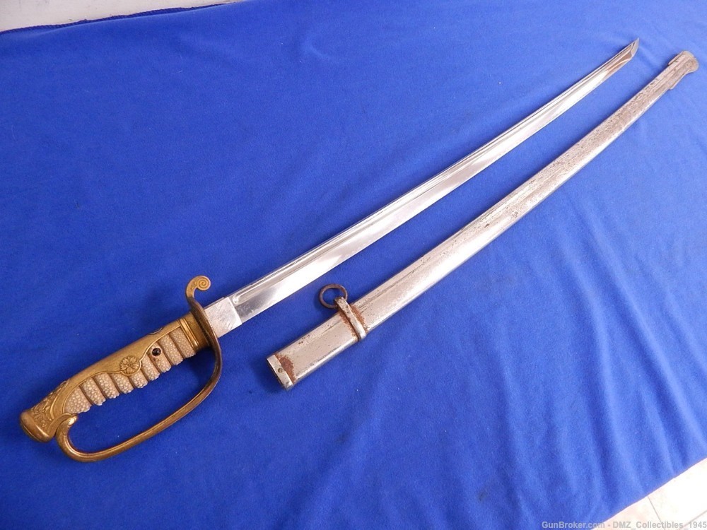 1900s Japanese Officer Sword with Scabbard-img-0