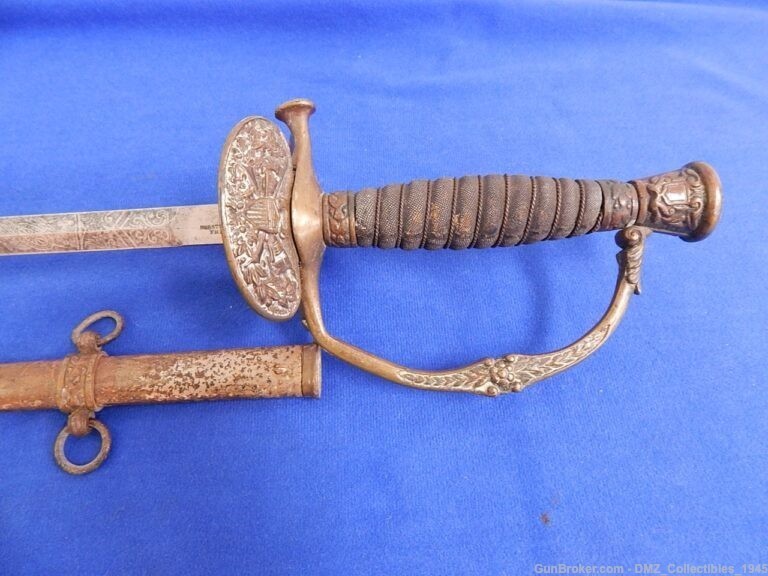 1870s-80s Reconstruction Era Staff & Field Officers Sword with Scabbard-img-5