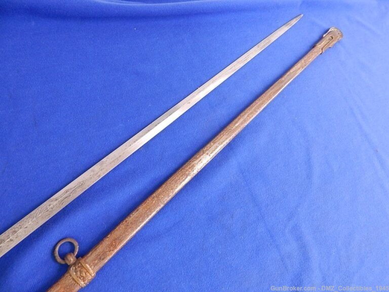1870s-80s Reconstruction Era Staff & Field Officers Sword with Scabbard-img-2