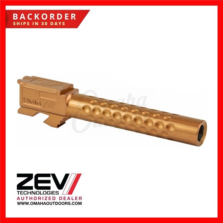 ZEV Optimized Match Barrel Glock 17 Gen 3/4 Bronze BBL-17-OPT-BRZ-img-0