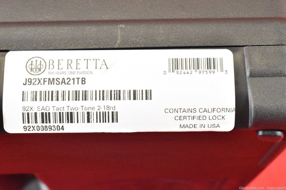 Beretta 92XI Tactical 9mm 5" Threaded Barrel Optic Ready SAO 92XI-Tactical-img-8