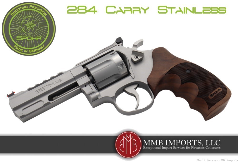 New 2024 Model: Spohr 284 Carry Stainless .357 Revolver-img-0