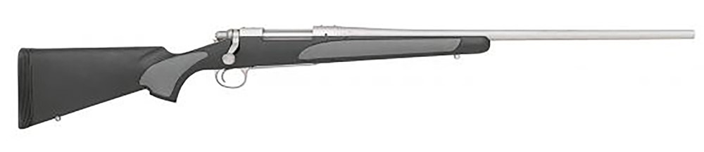 Remington 700 SPS .243Win 24 4+1 Matte Stainless Steel Black Syn Stock Gray-img-1