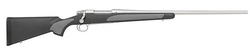 Remington 700 SPS .243Win 24 4+1 Matte Stainless Steel Black Syn Stock Gray-img-0