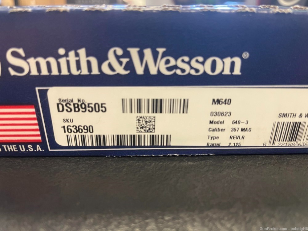 Smith and Wesson 640 .357 Magnum 163690 2.125" 5rd NO CC FEES-img-3