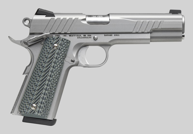 Savage Arms 1911 Government 45 ACP 5 Stainless Steel Pistol-img-0