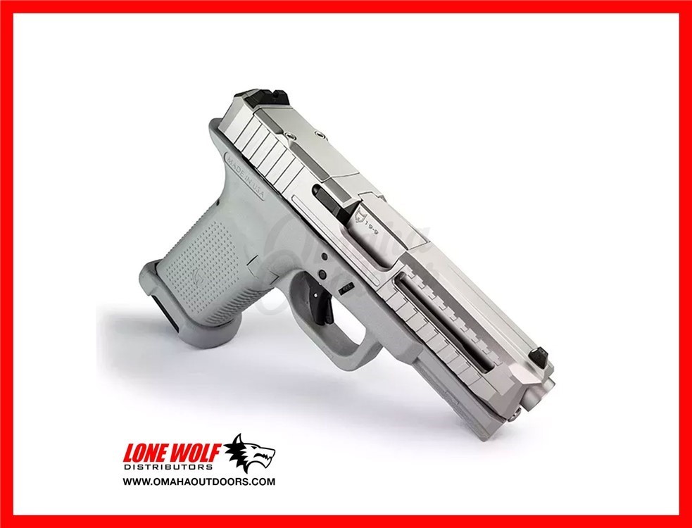 Lone Wolf LTD19 V1 RMR Gray Pistol 15 RD 9mm Silver Slide-img-0