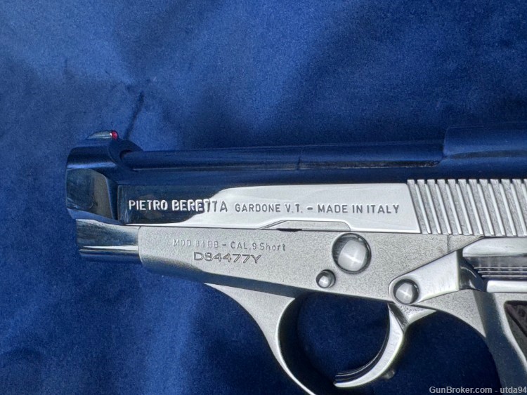 Beretta 84BB Custom BRIGHT Chrome Cheetah .380 Ltd Ed RARE! $0.01 MTC170-img-10
