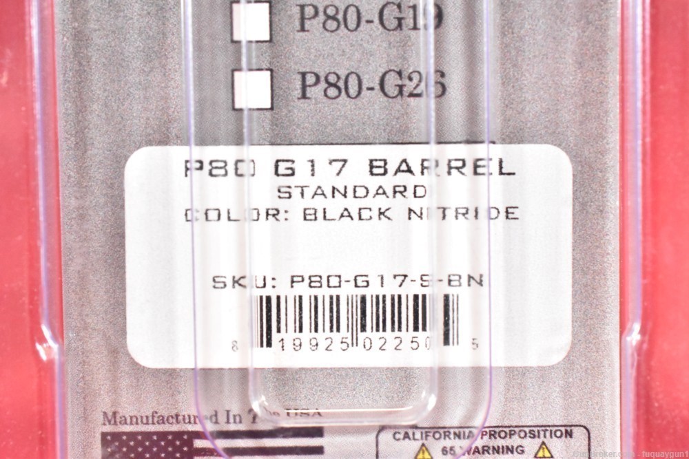 Polymer 80 Glock 17 Barrel P80-G17-S-BN P80 G17 Barrel 17 Glock-img-6