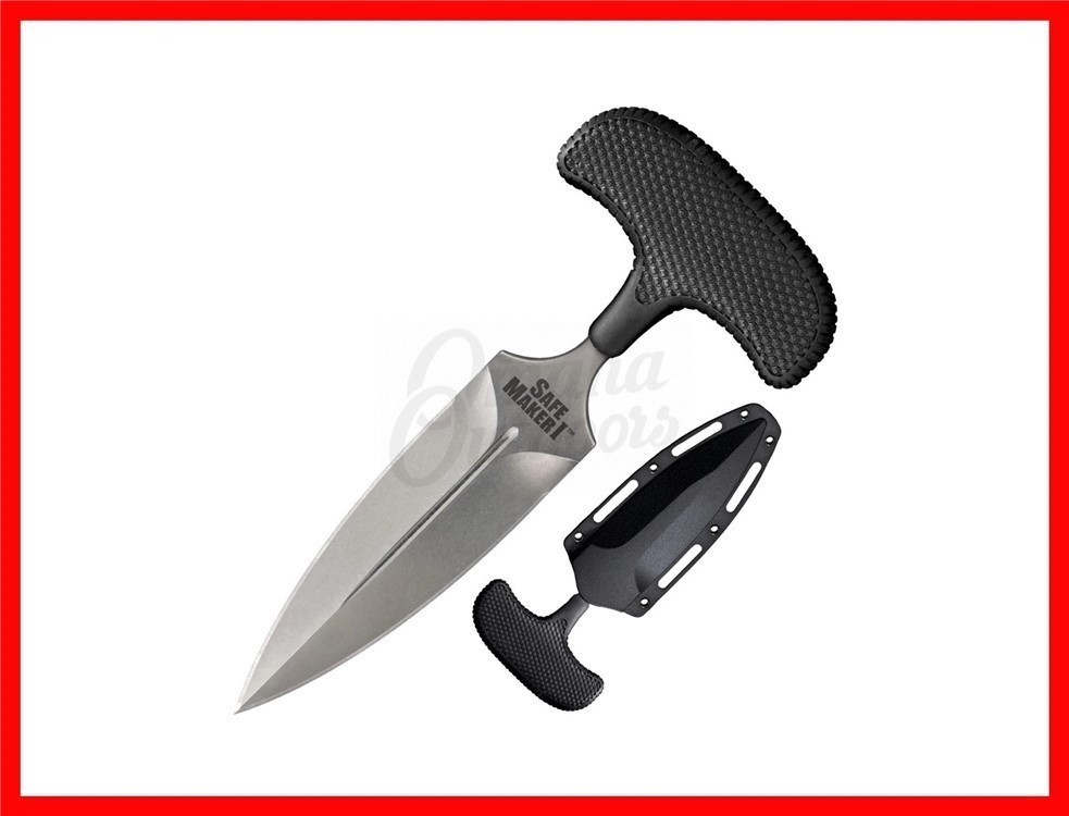 Cold Steel Safe Maker I Knife 4.5" Double-Edge Blade Kray-Ex Handle 12DBST-img-0