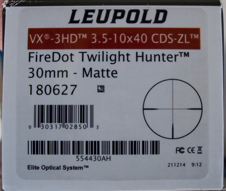 LEUPOLD VX-3HD Rifle Scope 3.5-10 40MM CDS-ZL FIREDOT Twilight Ret. 180627-img-6