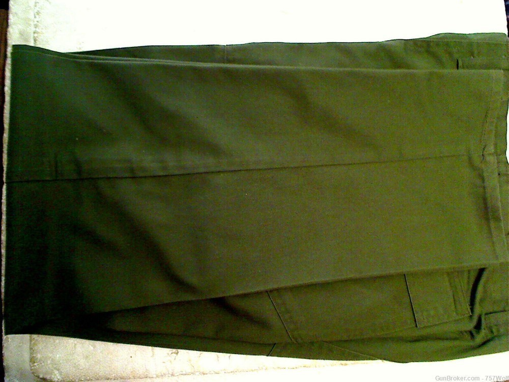 Recent Named US Army Small OD Uniform Shirt (15 1/2 x 32) & Trousers (30" x-img-8