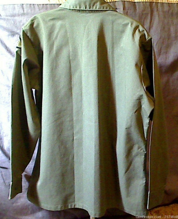 Recent Named US Army Small OD Uniform Shirt (15 1/2 x 32) & Trousers (30" x-img-1