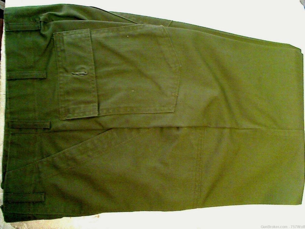 Recent Named US Army Small OD Uniform Shirt (15 1/2 x 32) & Trousers (30" x-img-5