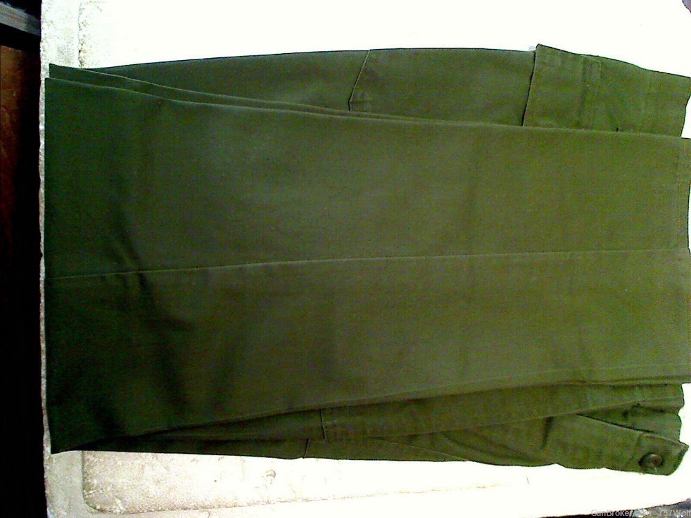 Recent Named US Army Small OD Uniform Shirt (15 1/2 x 32) & Trousers (30" x-img-6