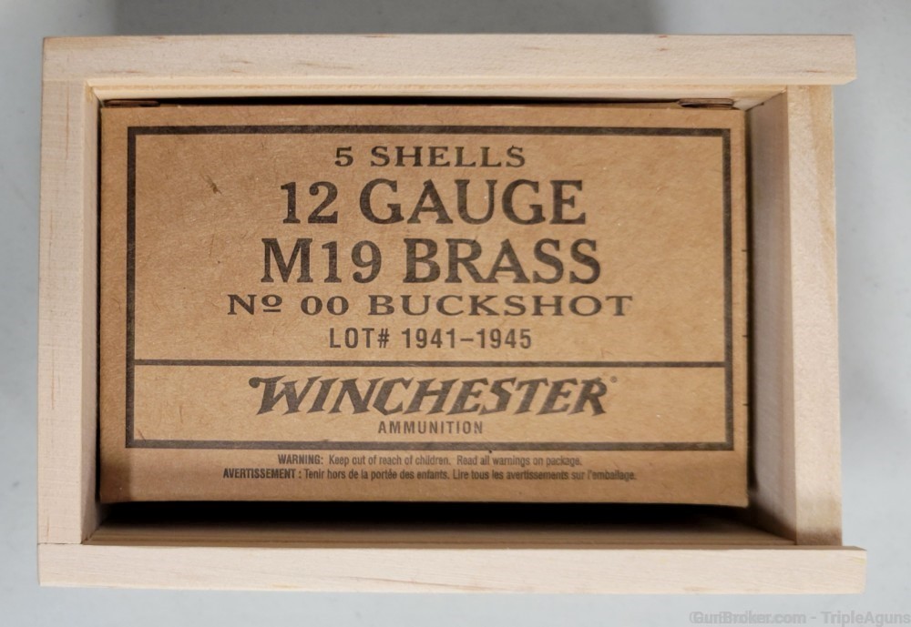 WWII Victory Series 12 gauge Solid Brass M 19 00 Buck collector shotshells-img-6