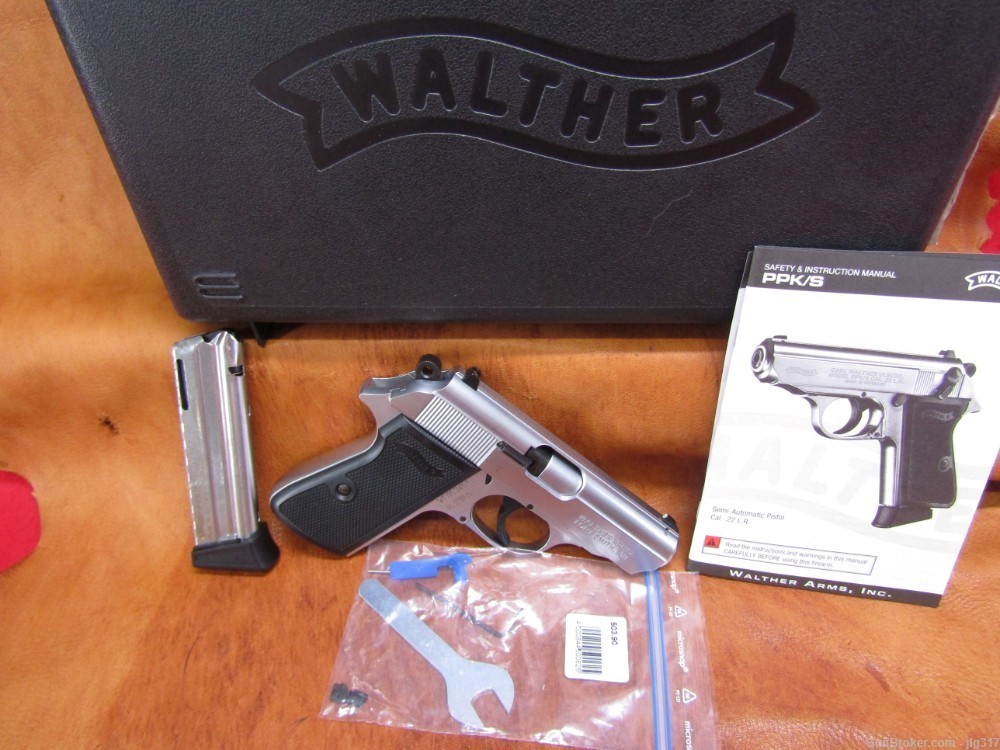 Walther PPK/S 22 LR Semi Auto Pistol Thumb Safety 1x 10 RD Mag-img-0