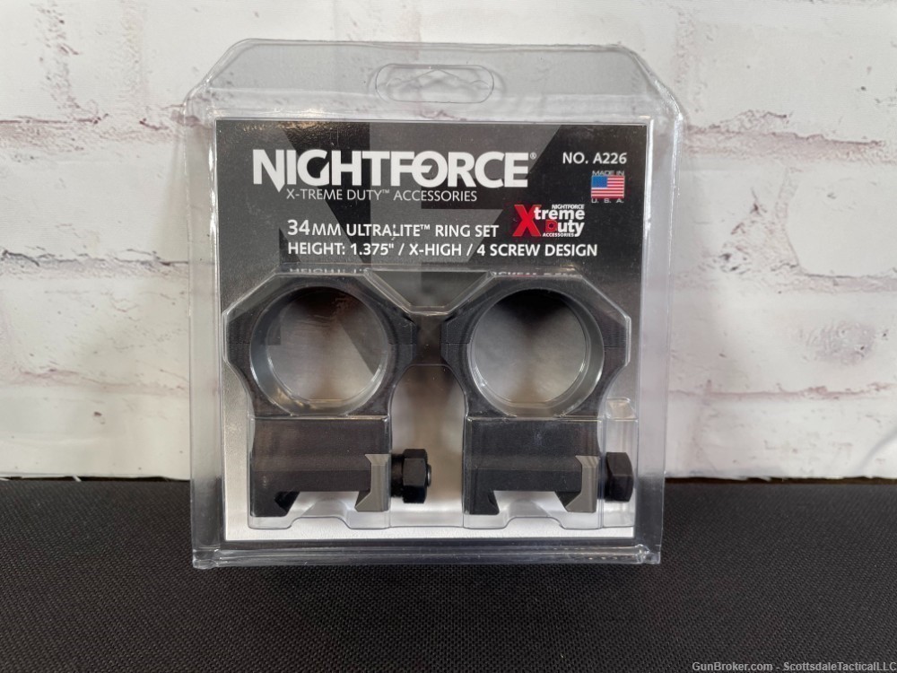 Nightforce A226 34MM Ultralite Scope Rings -img-0