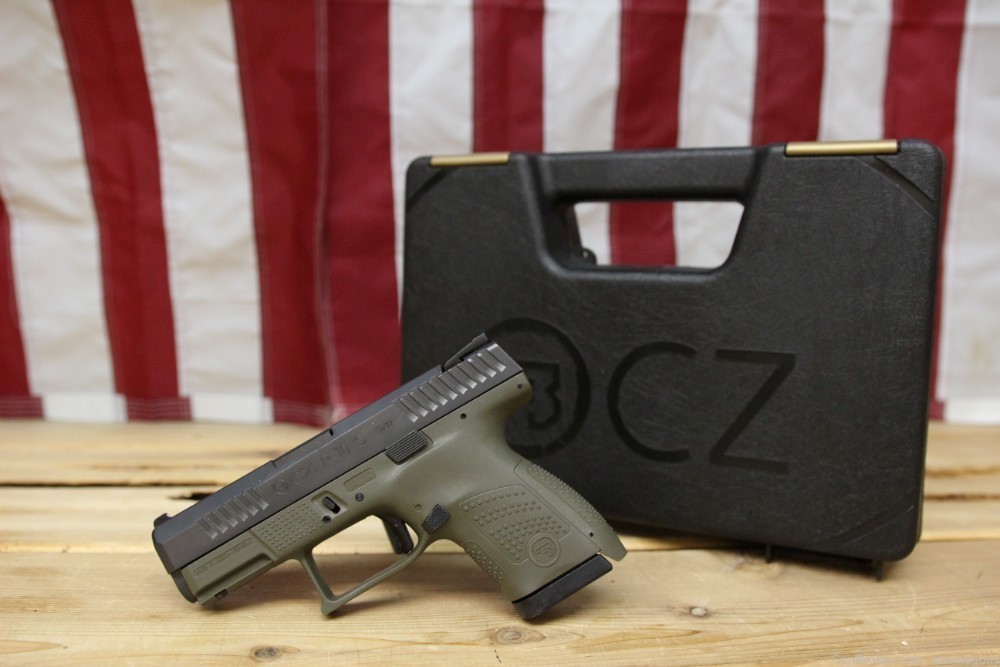 CZ P-10 S 9MM PISTOL WITH 2 MAGS GREEN 2 TONE-img-0