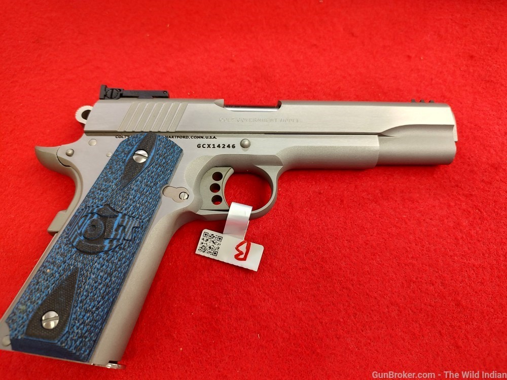 Colt Gold Cup Lite .45 ACP 5" National Match Stainless Steel G10 Grips Blem-img-5