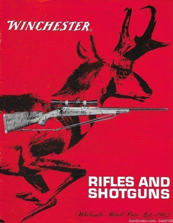 Original 1962 Winchester Rifles Shotgun Wholesale Retail Price List Catalog-img-0