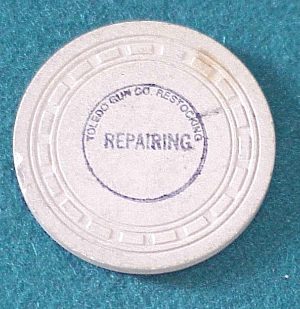 Colt Firearms Factory 1920's Clay Poker Chip-img-1