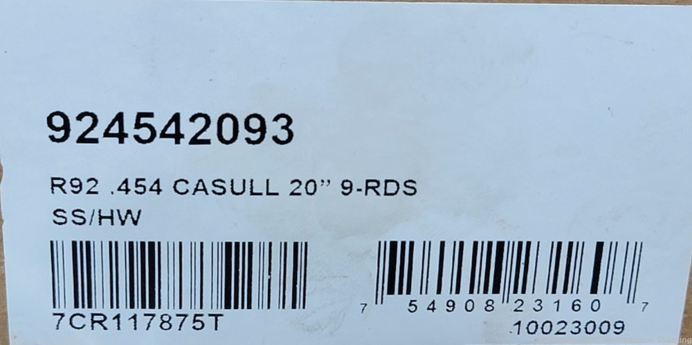 Rossi R92 Carbine 454 Casull 20" Barrel-img-9