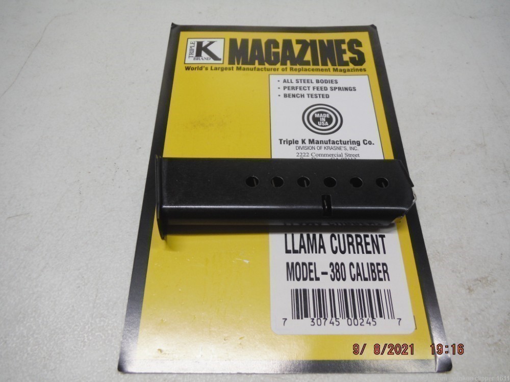 LLAMA CURRENT MODEL 380 MAGAZINE 7Rd Llama 380ACP Magazine-img-0
