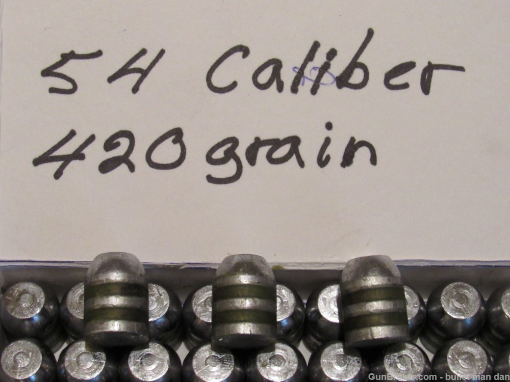 54 caliber 420 gn conical bullets diameter choice -img-0