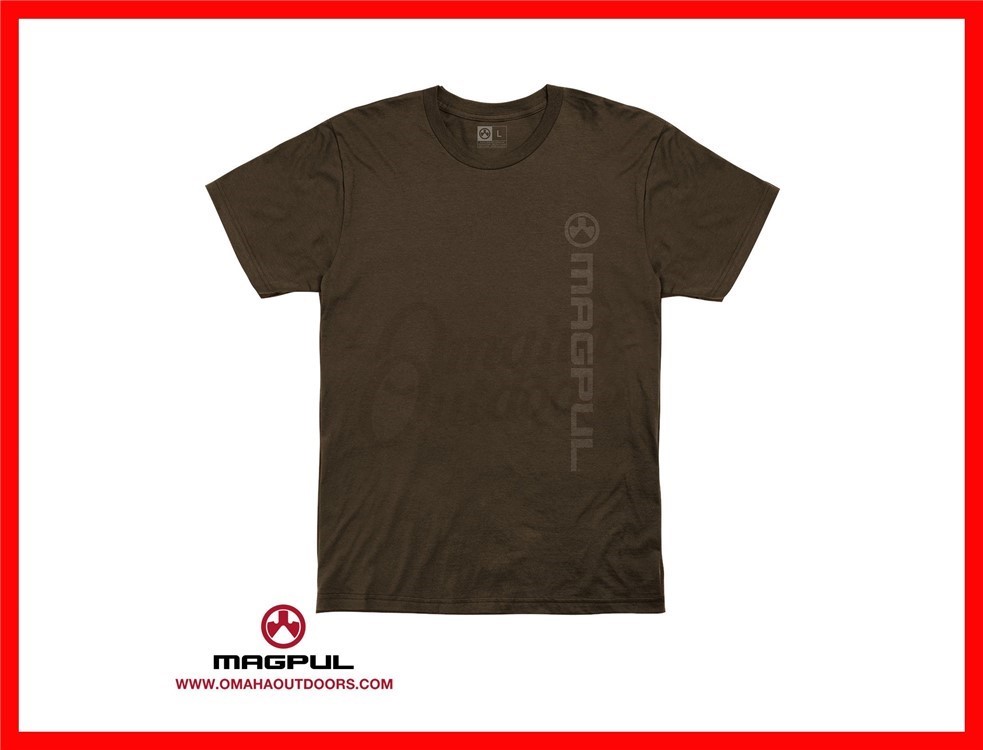 Magpul Industries Vert Logo Men's T-Shirt - Small, Brown MAG1113-200-S-img-0