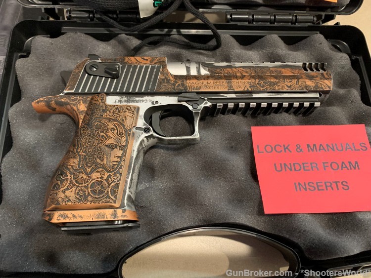 Magnum Research Desert Eagle 50 AE Steampunk Limited Edition - Only 20 Made-img-8