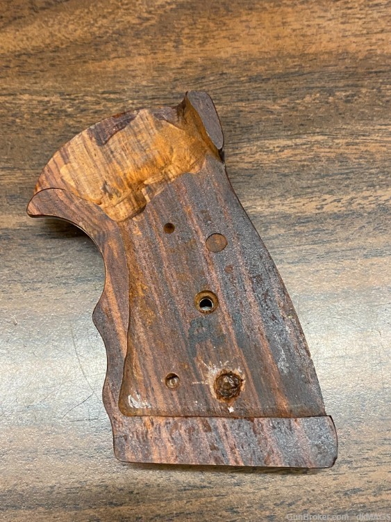 Laminated Wood square butt revolver grips w/ screw unknown fitment-img-5