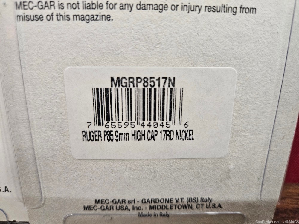 3 Mec-Gar Made Ruger P85 / P89 9mm 17 Round Nickel Finish Magazines-img-2