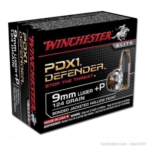 Winchester Defender 9mm +P 124gr Bonded JHP-img-0