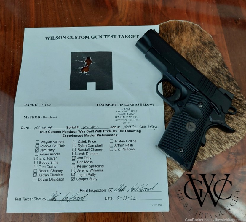 Pre Owned Wilson Combat ACP Compact 45 ACP-img-6