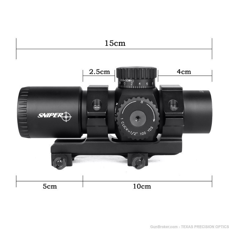 Sniper Compact Tactical Reddot Sight Scope Style 35mm Tube Picatinny Mount -img-2