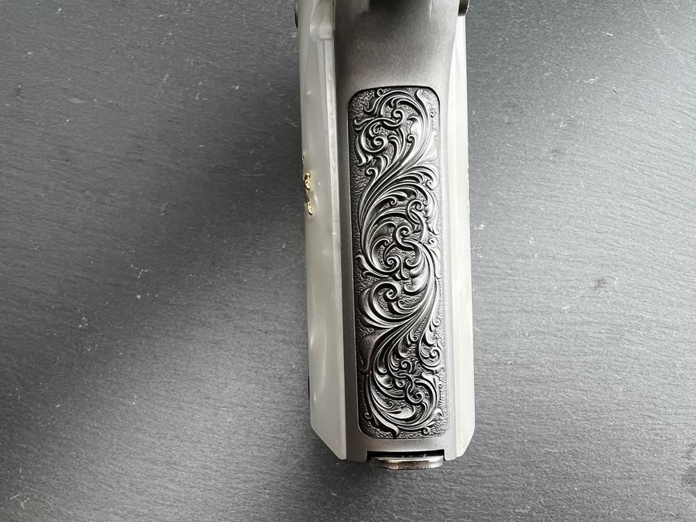 Colt 1911 .45 ACP Engraved Scroll Rampant Colt Gold Plated by Altamont-img-11
