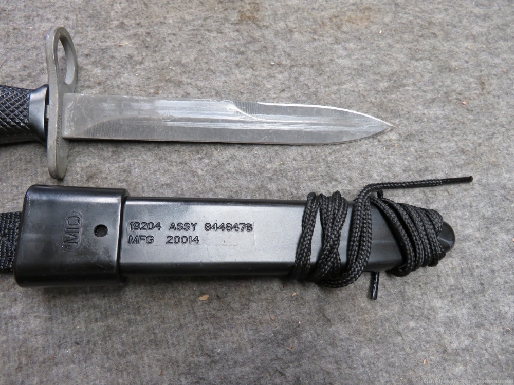 US MILITARY M7 BAYONET FOR M16 RIFLE-GEN CUT-W/ M10 SCABBARD-EXCELLENT-img-3